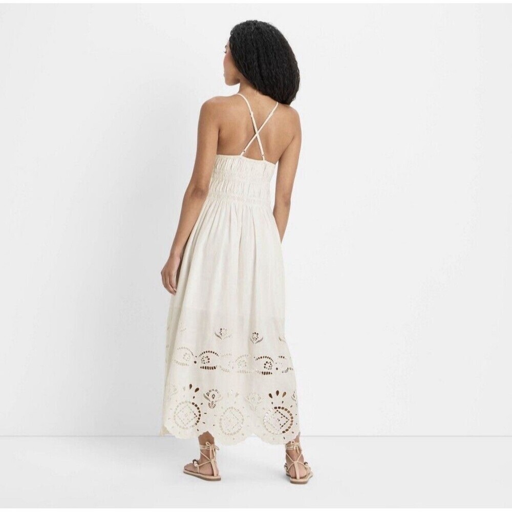 NWT Future Collective Women's Eyelet Maxi A-Line Dress XL Beach Vacation Resort - Picture 2 of 15